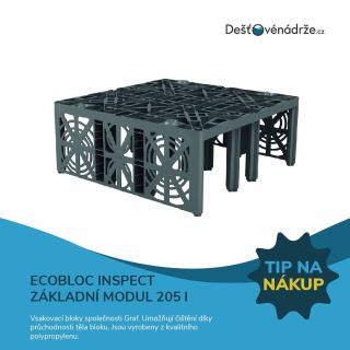 💧 Ecobloc Inspect – základní modul 205 l Hledáte spolehlivé řešení pro efektivní vsakování dešťové vody? Ecobloc Inspect...