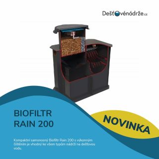 💧 Biofiltr Rain 200 Chcete mít dešťovou vodu dokonale čistou a bez zápachu? Biofiltr Rain 200 je kompaktní, samonosné...
